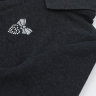 Платье "Школьная пора" ДПД685858 антрацит+клетка черно-белая Сердце с бантом вышивка